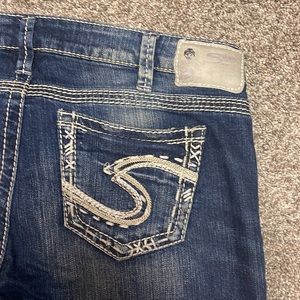 Silver Dark acid wash blue jeans. Y2K Vintage